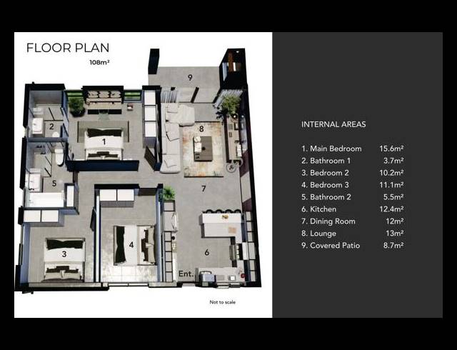 3 BEDROOM APARTMENT FOR SALE IN BRYANSTON